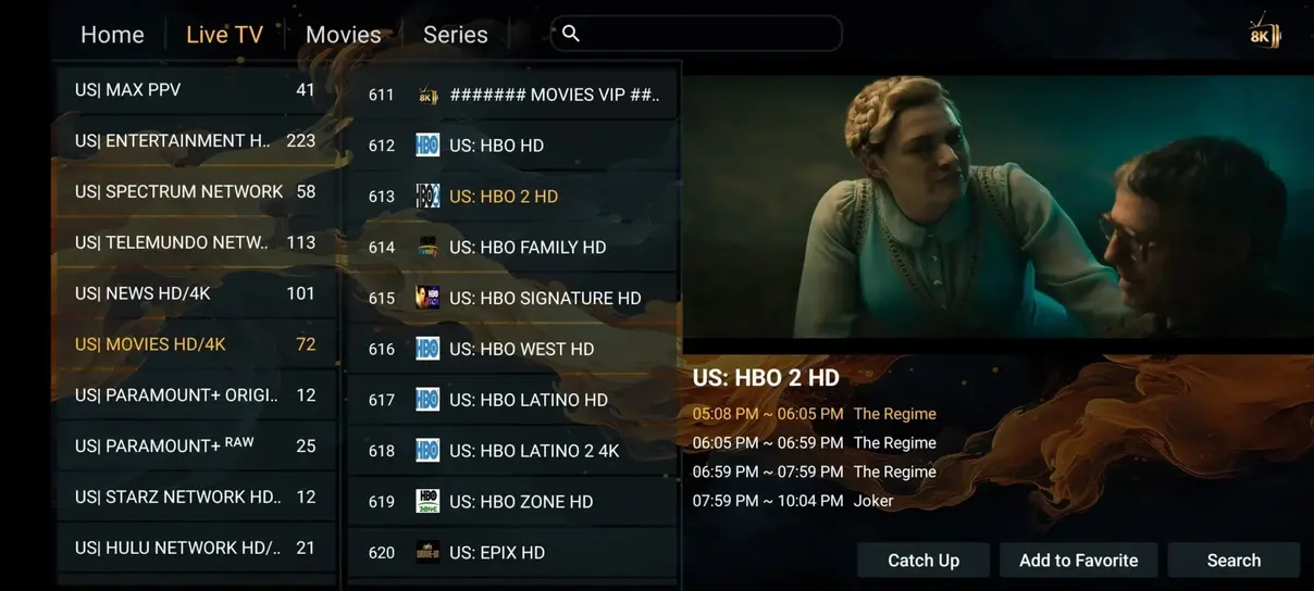 Vista previa de la interfaz IPTV Fiesta 1