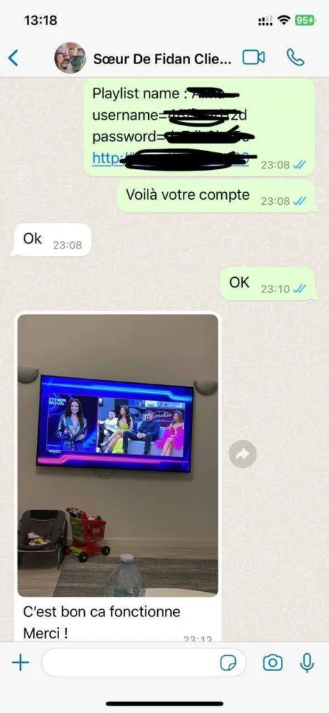 Conversación de soporte IPTV Fiesta por WhatsApp 6